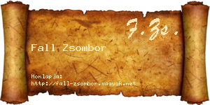 Fall Zsombor névjegykártya